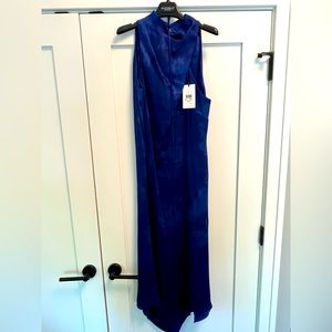 Brand New/Never Worn! Santorelli Blake Asymetrical Mock Neck Midi Dress